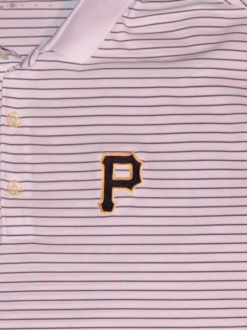 Nike Golf Pittsburgh Pirates Tour Performance Dri-FIT Striped Polo Men’s M